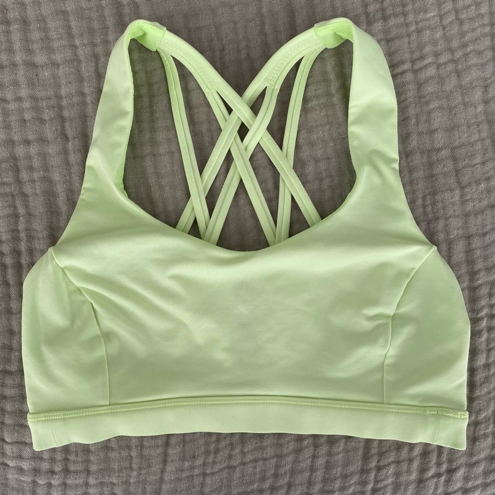 LIIKE NEW Lululemon lime green sports bra size 4